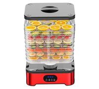 8-Tier Food Dryer Machine Electric Fruit Dehydrator with Time & Temperature Control, Adjustable Height, 360° Drying System for Fruits and Vegetables