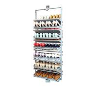 8-Tier Height-Adjustable 360° Rotating Shoe Rack, Space-Saving Vertical Storage Organizer, Multi-Layer Pull-Out Shoe Shelf for Efficient Closet Organization