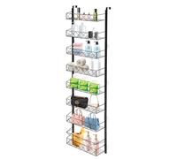 8 Tier Kitchen Hanging Storage Rack 160*42*24.5cm Over Door Storage Organiser Rack Adjustable Height Hanging Door Storage Kitchen Over the Door Pantry Organizer for Kitchens, Bedrooms, Laundry Room