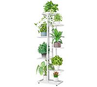 8-Tier Metal Plant Stand Shelf - Sturdy Flower Pot Holder Storage Rack for Indoor & Outdoor Use, Perfect for Garden & Balcony Display, Durable Plant Display Stand
