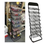 8-Tier Nail Polish Organizer - Wall Mount Display Stand for 560 Bottles, Floor Standing Cosmetic Rack for Supermarkets and Retail Stores