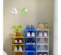 8-Tier Shoe Rack - Sturdy Space-Saving Sto for Entryway & Closet, 119cm Tall, Narrow Design for Corner Wardrobe & Bedroom - White