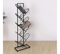 8-Tier Tree Bookshelf,Metal Free Standing Book Rack Minimalist Books Holder for Magazine Albums,Floor Storage Display Shelf Office Home Decor-Green A 10X22x127cm,Green a