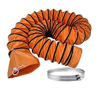8" To 24" PVC Flexible Ducting Easy Storage Ventilation Duct Hose 16,5Ft 33Ft Ø 13" 17" 21" 27" With Hose Clamp Strong Sealing Weather Resistance Debris And Fume Collection Hose For Industri