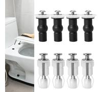 8 Toilet Seat Fixings Kit - Top Fixing Screws for UK Standard Size Toilet Seats