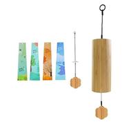 8 Tone 4 Chord Healing Harmony Wind Chimes - Soothing Healing & Meditation Sound, Bamboo Wind Chimes for Bedroom, Balcony, Outdoor Garden Patio Home Decoration (Am Chord Summer)
