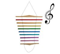 8 Tone Handy Chime, Melodic Tuneful Swing Chime, Hand-cranked chime swin, Tubular Flow Chimes, Musical Bells Yoga Bell Metal Chimes Meditation, Professional Sound Healing Percussion Instruments color