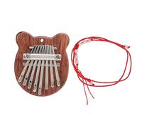 8 Tone Kalimba Mini Thumb Piano, Mahogany Wood, Compact Size - Clear Resonance, Easy to Play, Ideal for Children and Outdoor Leisure