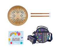 8-Tone Steel Tongue Drum C Percussion Instrument Handpan Unique 12 Ethereal for Beginner Kids Handpan Percussion Instrument for Beginner Concert Yoga