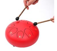 8 Tones Steel Tongue Drum, 6 Inch Handpan Drum with Drumsticks and Music Book, Otherworldly Sound Effect and Calming The Mind, High Durability and Longevity, for Family, Patients, Children