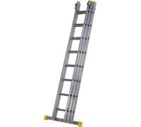 8-Tread Triple Section Extension Ladder 2.45m Aluminium 5.81m Reach 150kg
