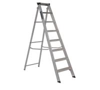 8 TREAD WERNER ALUMINIUM BUILDERS STEP LADDER PROFESSIONAL 7140818