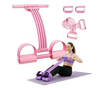 8-Tube 3-in-1 Full Body Exercise Equipment with Handles, Pedal Resistance Bands, Foot Pedal Puller, Chest Expander, and Back Trainer, Adjustable Home Gym Tension Rope for Women Men
