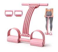 8-Tube Foot Pedal Resistance Band, Adjustable Home Gym Elastic Pull Rope