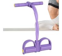 8-Tube Foot Pedal Resistance Band Set,52x26cm Elastic Yoga Pull Rope For Sit-Up Exercises, Full Body Workout Equipment For Stretching And Fitness Training At Home