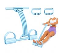 8-Tube Pedal Resistance Band, Elastic Sit Up Pull Rope for Home Workouts