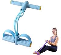 8 Tubes Foot Pedal Resistance Band, Exercise Band for Full Body Workout, Sit Up Exercise Equipment, Pedal Resistance Bands with Handle for Home Gym, Fitness, Yoga, Pilates(blue)