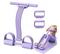8 Tubes Pedal Resistance Bands with Handles for Sit Up Exercise, Professional Abdominal Trainer Fitness Equipment for Home Gym Yoga Stretching Waist Arm Leg