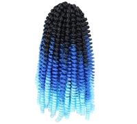 8" Twist Crochet Hair Synthetic Braiding Hair Extension Brown Blue Purple Pink Bomb Passion Twist Locs(C3)