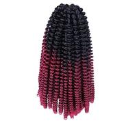 8" Twist Crochet Hair Synthetic Braiding Hair Extension Brown Blue Purple Pink Bomb Passion Twist Locs(B5)