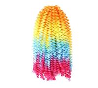 8" Twist Crochet Hair Synthetic Braiding Hair Extension Brown Blue Purple Pink Bomb Passion Twist Locs(D1)