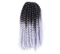 8" Twist Crochet Hair Synthetic Braiding Hair Extension Brown Blue Purple Pink Bomb Passion Twist Locs(B4)