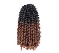 8" Twist Crochet Hair Synthetic Braiding Hair Extension Brown Blue Purple Pink Bomb Passion Twist Locs(B1)