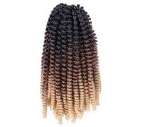 8" Twist Crochet Hair Synthetic Braiding Hair Extension Brown Blue Purple Pink Bomb Passion Twist Locs(C10)
