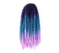 8" Twist Crochet Hair Synthetic Braiding Hair Extension Brown Blue Purple Pink Bomb Passion Twist Locs(C6)