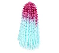 8" Twist Crochet Hair Synthetic Braiding Hair Extension Brown Blue Purple Pink Bomb Passion Twist Locs(B9)