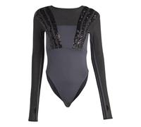 (8 UK, Black) Adidas Womens/Ladies Originals Long-Sleeved Bodysuit
