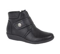(8 UK, Black) Boulevard Womens/Ladies Wide Fit Ankle Boots
