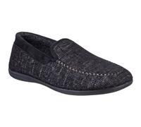 (8 UK, Black) Cotswold Mens Stanley Moc Toe Full Slipper