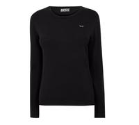 (8 UK, Black) Diesel Womens/Ladies Fine Knit Ribbed Sweatshirt