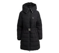 (8 UK, Black) Dublin Womens/Ladies Belted Longline Puffer Jacket