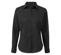 (8 UK, Black) Premier Womens/Ladies Long-Sleeved Shirt