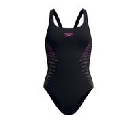 (8 UK, Black) Speedo Womens/Ladies Placement Muscleback One Piece Swimsuit