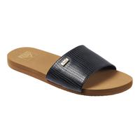 (8 UK, Black/Tan) Reef Womens Bliss Nights Slide Summer Beach Sandals Thongs Flip Flops Sliders