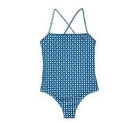(8 UK, Blue) Lacoste Womens/Ladies Geometric Recycled Polyester One Piece Swimsuit