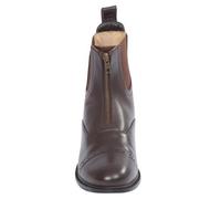 (8 UK, Brown) Dublin Evolution Adults Zip Front Leather Paddock Boots