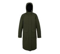 Regatta Womens Yarli Longline Waterproof Jacket - Dark Khaki/Light Vanilla - Dark Khaki/Light Vanilla - 8 UK - 100% Polyester