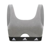 (8 UK, Heather Grey) Adidas Womens/Ladies Cotton Scoop Neck Comfort Bralette