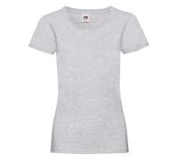 (8 UK, Heather Grey) Fruit of the Loom Womens/Ladies Valueweight Heather Lady Fit T-Shirt