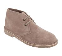 (8 UK, Light Taupe) Roamers Womens/Ladies Real Suede Unlined Desert Boots
