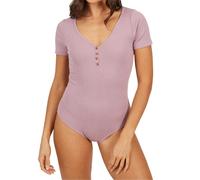 Brave Soul Womens/Ladies Button Detail Bodysuit GT36436