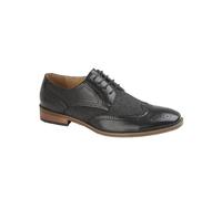 (8 UK) Mens Goor 4 Eye Brogue Gibson Shoe Black