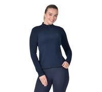 (8 UK, Navy) Dublin Womens/Ladies Brushed Long-Sleeved Riding Top