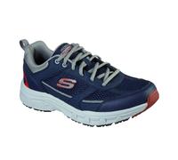 (8 UK, Navy/Grey) Skechers Mens Oak Canyon Verketta Leather Trainers
