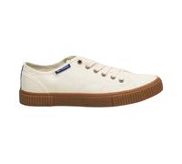 (8 UK, Off White) Ben Sherman Mens Canvey Canvas Trainers