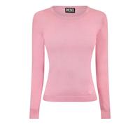 (8 UK, Pink) Diesel Womens/Ladies Fine Knit Ribbed Sweatshirt